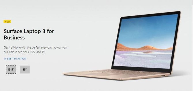 Microsoft Surface Laptop รุ่นที่ 3